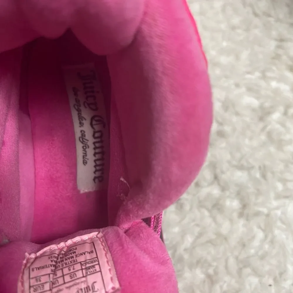 Juicy Couture Veronica Hot Pink & Black Puffer Ankle Boots Womens Size 7.5